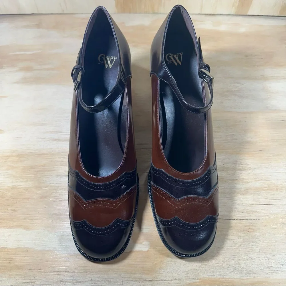 Clifford & Wills Black and Brown Mary Jane Heels Women’s Size 10